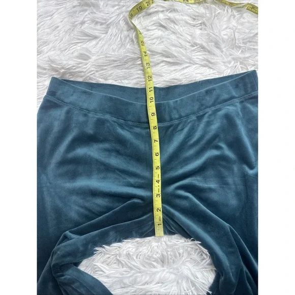 JUICY COUTURE Velour Tracksuit  Track Suit Large Rare Dark Seafoam Rhinestones - Picture 13 of 15